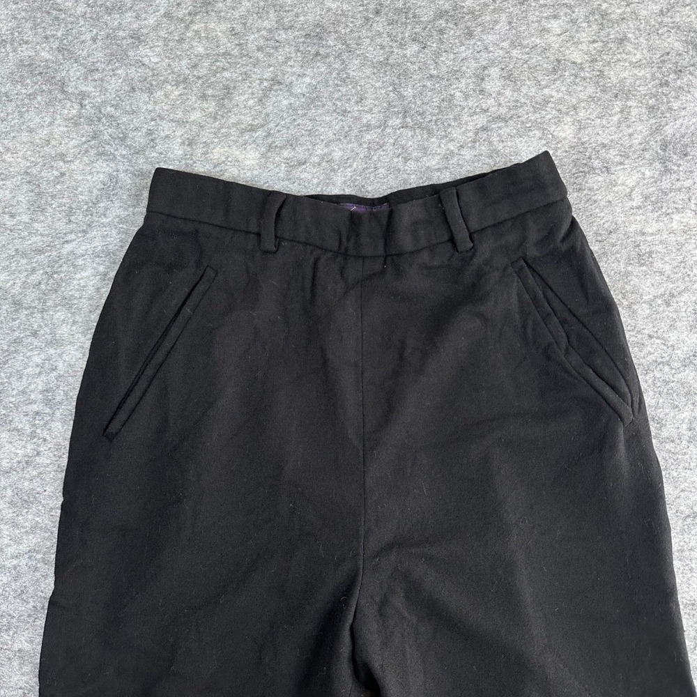 Ralph Lauren Purple Label Trousers Black Wool Womens 6 - Picture 2 of 11